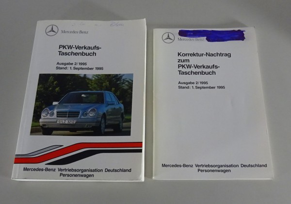 Verkaufstaschenbuch Mercedes PKW W202 / W210 / W124 / W140 / SL R129 / 09/1995