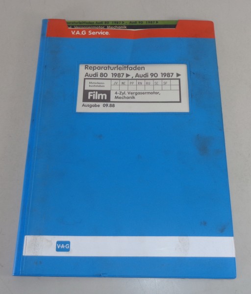 Werkstatthandbuch Microfich Audi 80 / 90 B3 Typ 89 4-Zyl. Motor von 09/1988