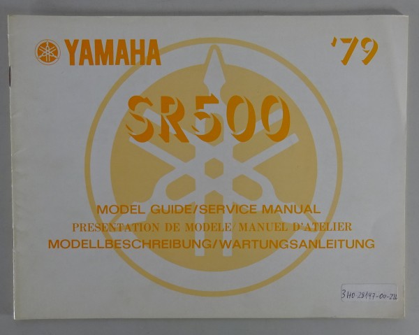 Werkstatthandbuch Nachtrag Yamaha SR 500 Stand 03/1979