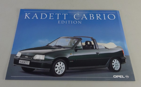 Prospekt / Broschüre Opel Kadett E Cabrio Edition Stand 12/1989