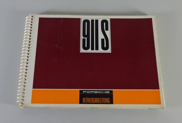 Betriebsanleitung Porsche 911 S Urmodell 2,0l 160 PS Stand 01/1968 original