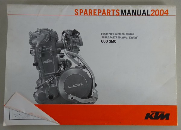 Teilekatalog Motor KTM 660 SMC Modelljahr 2004