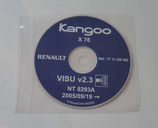 Schaltpläne auf CD Renault Kangoo - Stand 09/2005!