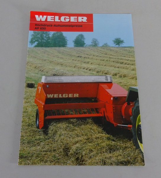 Prospekt / Broschüre Welger Hochdruck-Aufsammelpresse AP 630 Stand 09/1994