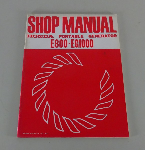 Workshop Manual Honda Portable Generator E800 / EG1000 from 1977