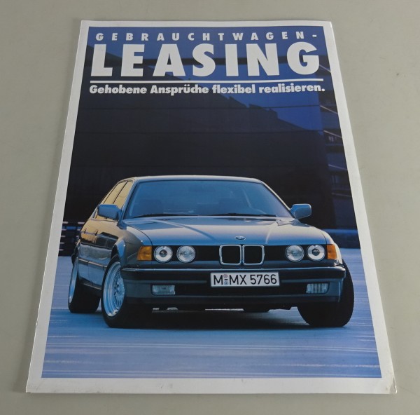 Prospekt / Broschüre BMW Gebrauchtwagen-Leasing Stand 01/1989