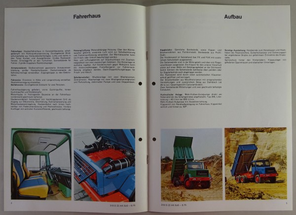 Prospekt / Broschüre Magirus-Deutz LKW 310 D 22 Allrad Kurzhauber 6x6 von 6/1975