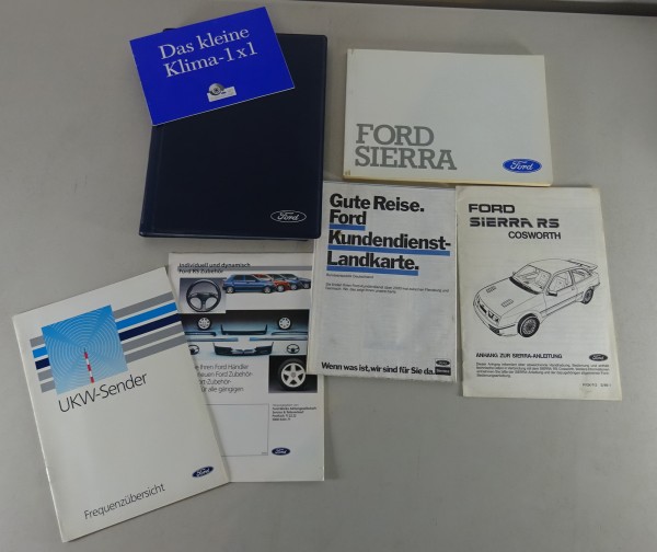 Bordmappe + Betriebsanleitung Ford Sierra RS Cosworth Stand 12/1986