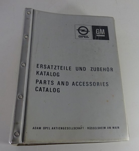 Teilekatalog Opel Rekord D + Commodore B Baujahr 1971-1977 Stand 1972