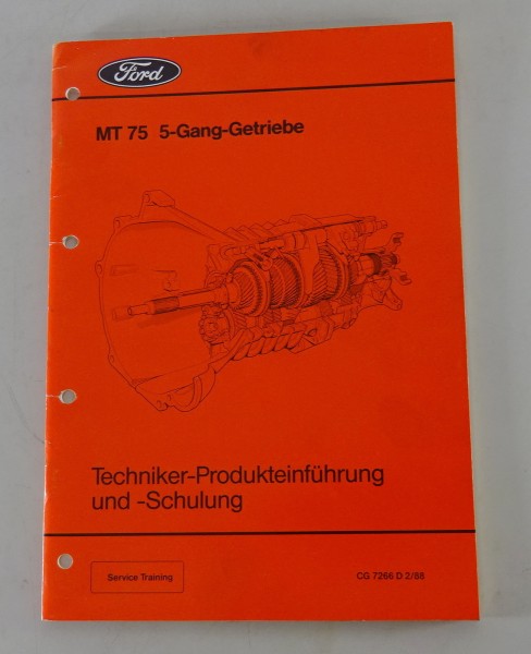 Service Info Einführung Ford MT 75 5-Gang Getriebe von 02/1988