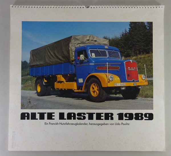 Wandkalender 1989 Alte Laster mit Opel, MAN, Borgward, Mercedes, Saurer, Hanomag