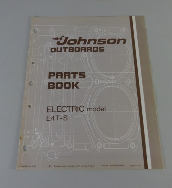 Teilekatalog OMC Johnson Outboards Electric Models Stand 3/1975