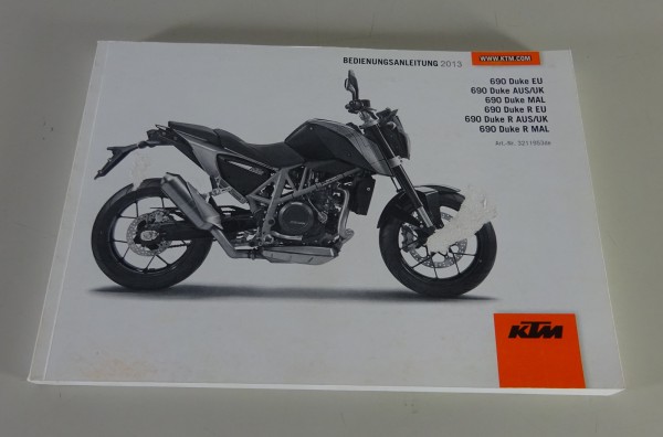 Betriebsanleitung / Handbuch KTM 690 Duke EU / 690 Duke AUS / UK Stand 09/2012