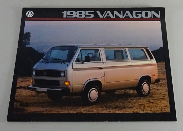 Prospect / Brochure VW T3 Transporter / Vanagon + GL / Camper from 1985