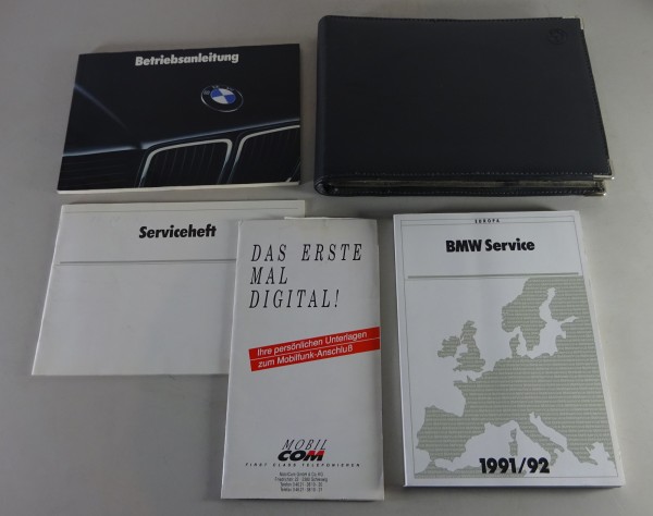 Bordmappe + Betriebsanleitung BMW 7er E32 730i, 735i + iL, 750i + iL von 08/1991