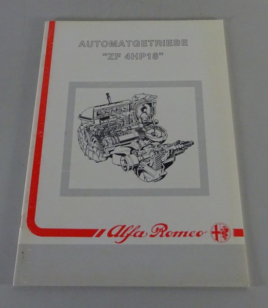 Schulungsunterlage Alfa Romeo 164, 75, 33 Automatik-Getriebe ZF 4HP18 von 04/89