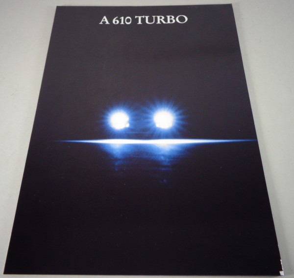 Prospekt / brochure Renault A 610 Turbo printed 05/1992