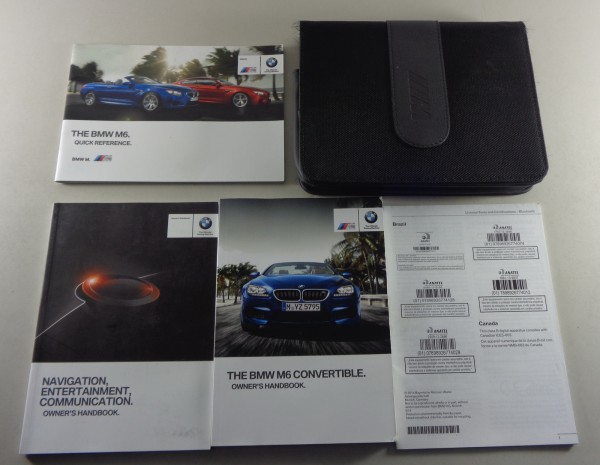 Owner's Manual + Wallet BMW M6 Convertible + Cabrio F12 from 2/2014