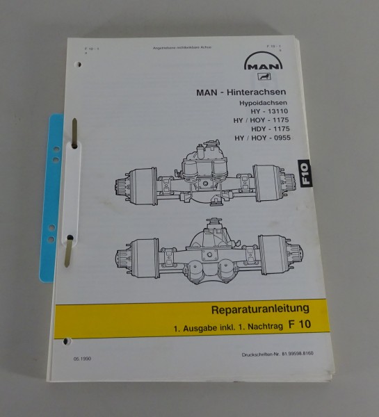 Reparaturanleitung MAN Hinterachsen / Hypoidachsen HY / HOY / HDY Stand 05/1990