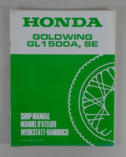 Werkstatthandbuch Ergänzung Supplement Honda Goldwing GL 1500 A SE Stand 1997