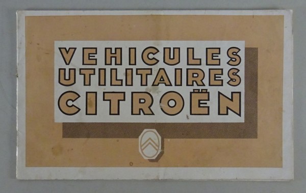 Prospekt / Broschüre Citroen Lieferwagen Stand 09/1935 franz.