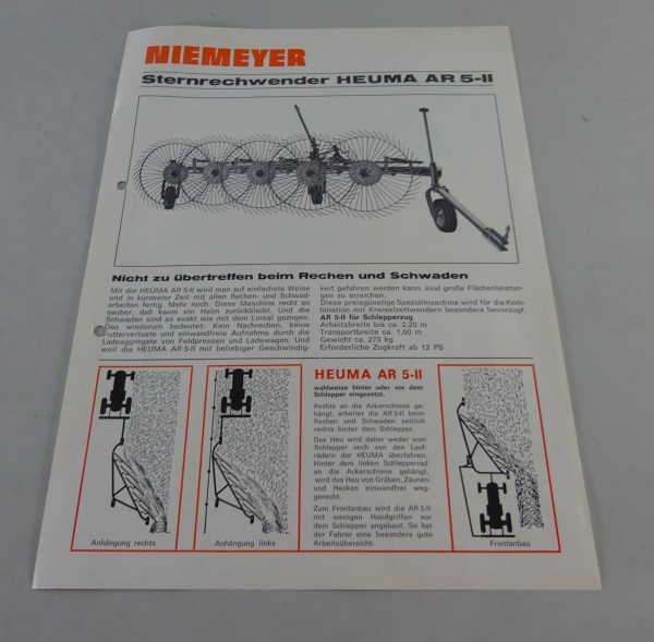 Prospektblatt Niemeyer Sternrechenwender Heuma AR 5-11 Stand 10/1974