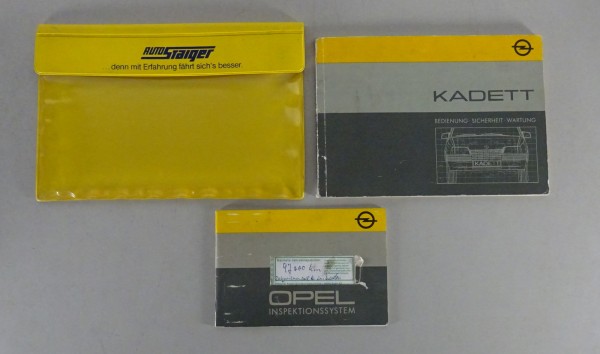 Bordmappe + Betriebsanleitung / Handbuch Opel Kadett E incl. GSI Stand 08/1985