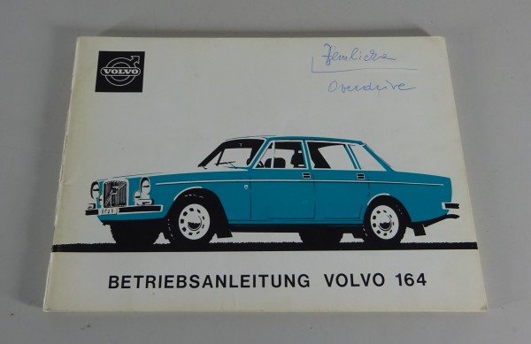 Betriebsanleitung / Handbuch Volvo 164 Stand 09/1972