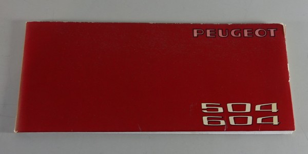 Serviceheft / Scheckheft Peugeot 504 Coupé Stand 04/1977