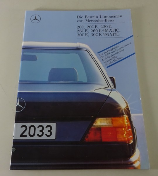 Prospekt Mercedes-Benz W124 Benzin Limousine 200 - 300 E 4MATIC von 01/1989