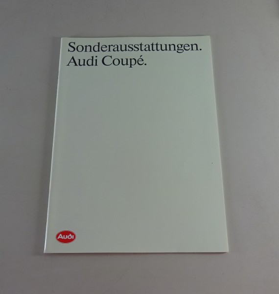Prospekt Audi Typ 89 Coupé + Quattro - Sonderausstattungen Stand 01/1991