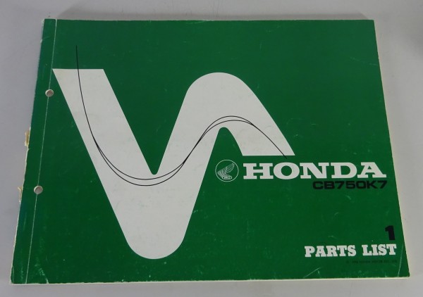 Teilekatalog / Parts List Honda CB 750 K7 Stand 1976