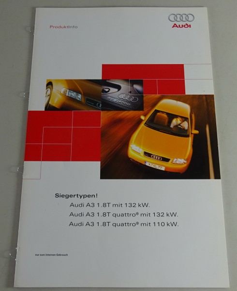Produktinformation Audi A3 1.8T 132 kW / A3 1.8T Quattro 132 kW / etc. 10/1998