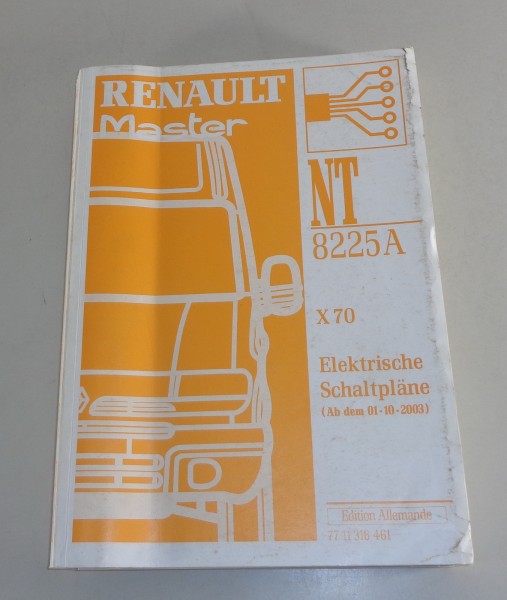 Werkstatthandbuch Elektrik / Elektrische Schaltpläne Renault Master von 10/2003