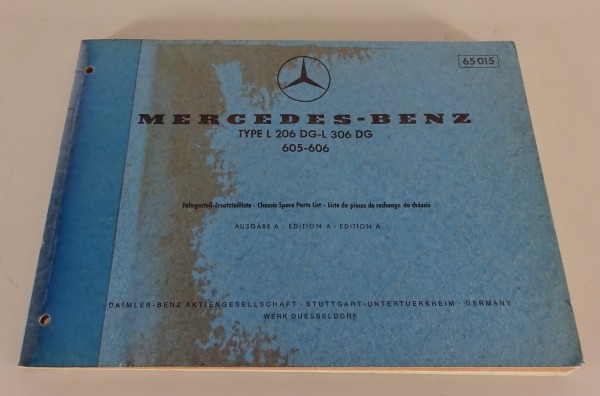 Teilekatalog Mercedes-Benz L 206 / 306 D Harburger Transporter von 1972 (65015)