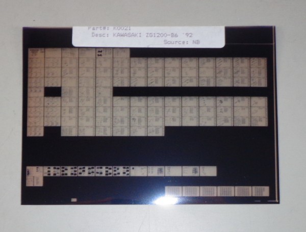 Microfich Ersatzteilkatalog Kawasaki ZG 1200 B6 Model 1992 Stand 92