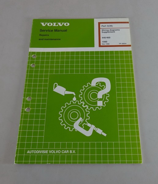 Workshop Manual Volvo 440 / 460 Wiring Diagrams Supplement from 1990