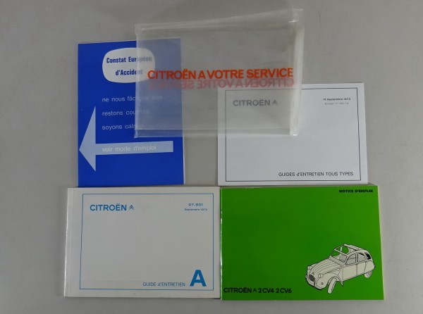 Bordmappe + Betriebsanleitung Citroen 2 CV4 / 2 CV6 Ente von 1973/1974