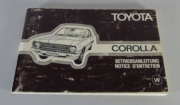 Betriebsanleitung / Handbuch Toyota / Corolla Liftback Stand 1977