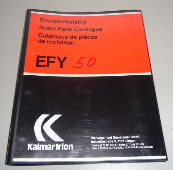 Teilekatalog / Ersatzteilliste Kalmar Irion Gabelstapler EFY 50