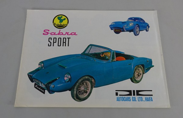 Prospekt / Broschüre Sabra Sport Cabrio + GT Stand 1964-1968 Französisch