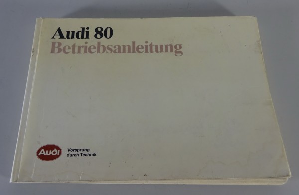 Betriebsanleitung / Handbuch Audi 80 B3 Typ 89 inklusive Quattro Stand 02/1988