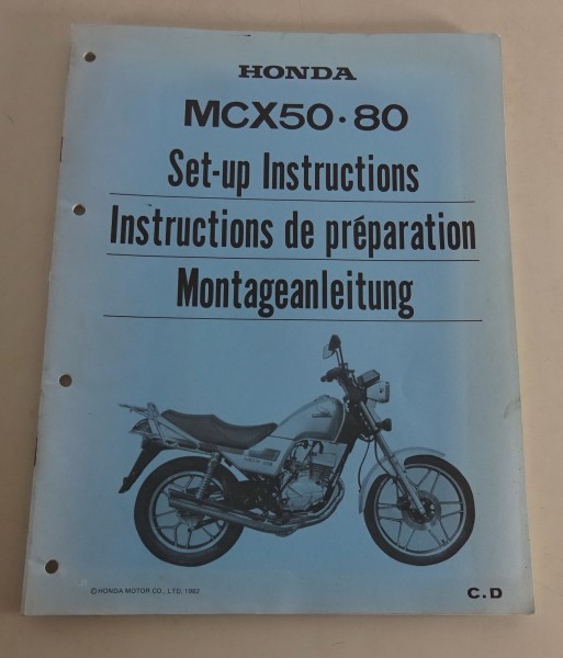 Montageanleitung / Set Up Manual Honda MCX 50 / 80 Stand 1982