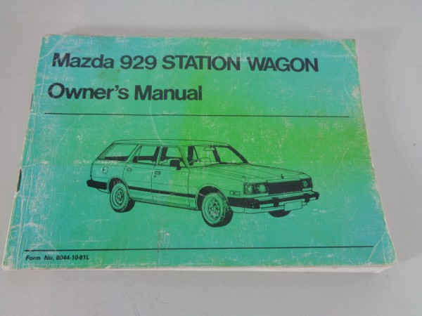 Handbook / Owner's Manual Mazda 929 Station Wagon Printed 10/1981