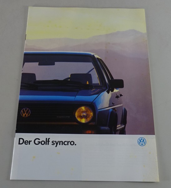 Prospekt / Broschüre VW Golf II / Golf 2 Syncro Stand 07/1986