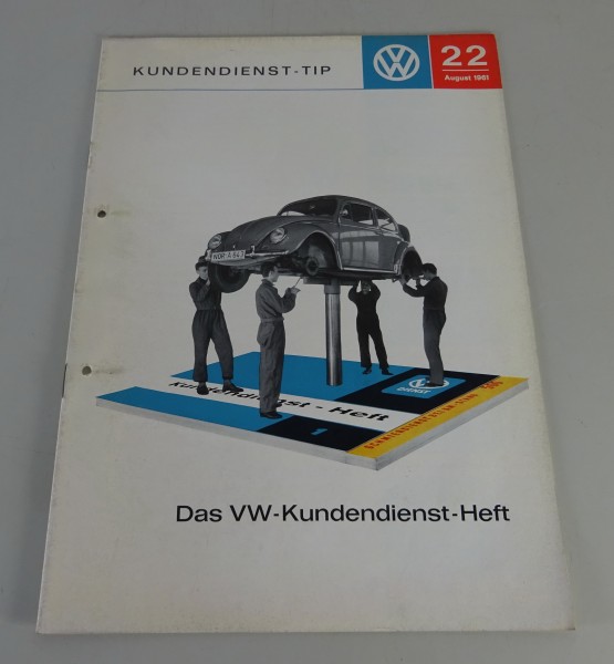 Kundendienst-Tip VW / Volkswagen „Das VW-Kundendienst-Heft“ Stand 08/1961