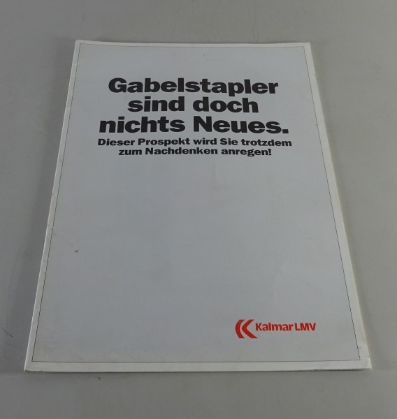 Prospekt / Broschüre Kalmar LMV Gabelstapler Stand 11/1984