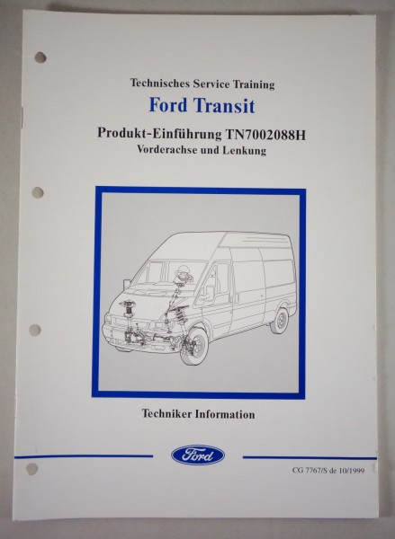 Technische Information Training Einführung Ford Transit Vorderachse Lenkung 1999