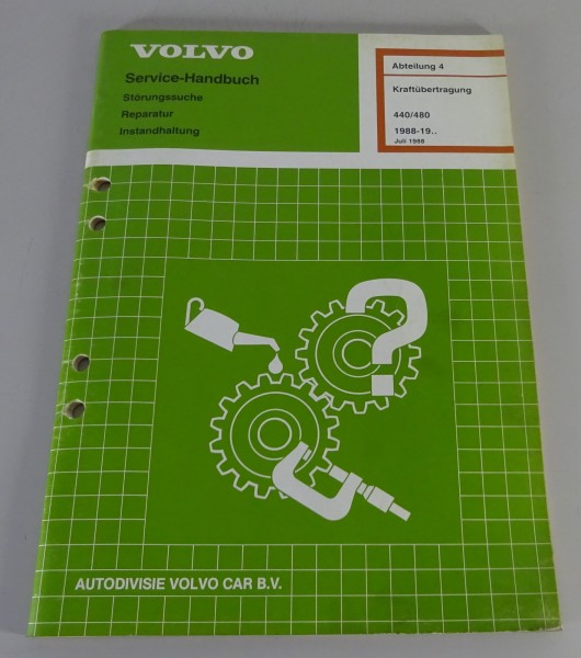 Werkstatthandbuch / Reparatur Volvo 440 / 480 Kraftübertragung Baujahr 1988-19..