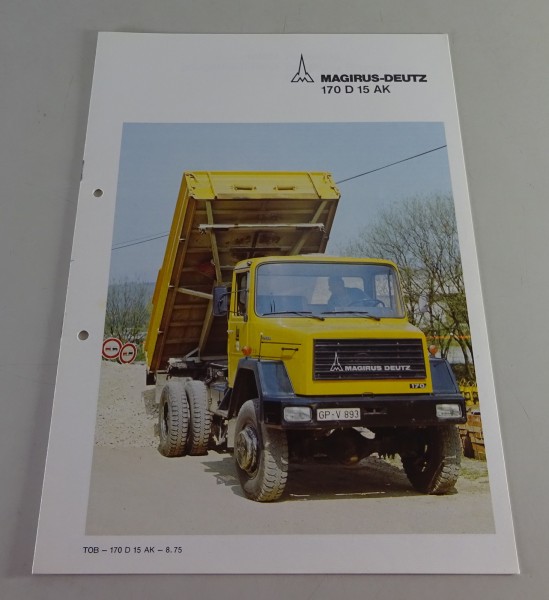 Prospekt / Broschüre Magirus-Deutz LKW 170 D 15 Allrad Kurzhauber Stand 08/1975